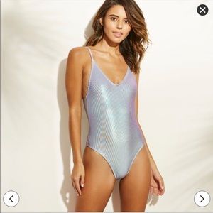 Metallic one piece swimsuit Sz Med